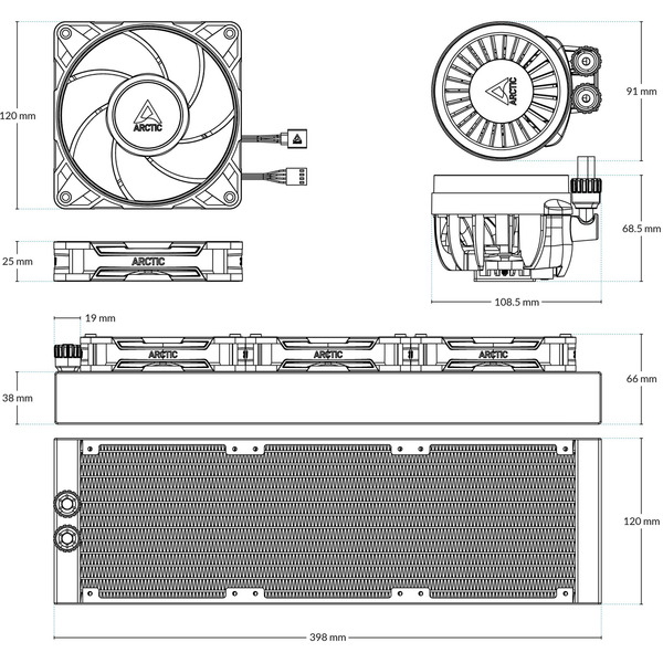 ARCTIC Liquid Freezer III Pro 360, Wasserkühlung - Bild 7