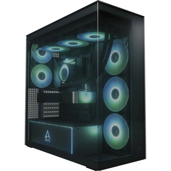 ARCTIC Xtender VG , Tower-Gehäuse (schwarz (matt), Tempered Glass x 2 (getönt))