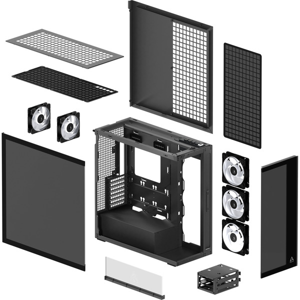 ARCTIC Xtender VG , Tower-Gehäuse (schwarz (matt), Tempered Glass x 2 (getönt)) - Bild 13