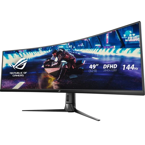 ASUS ROG Strix XG49VQ, Gaming-Monitor (124 cm (49 Zoll), schwarz, UWFHD, VA, Curved, AMD Free-Sync Premium Pro, 144Hz Panel) - Bild 3