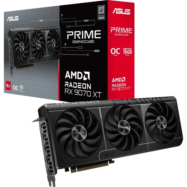 ASUS Radeon RX 9070 XT PRIME GAMING OC, Grafikkarte