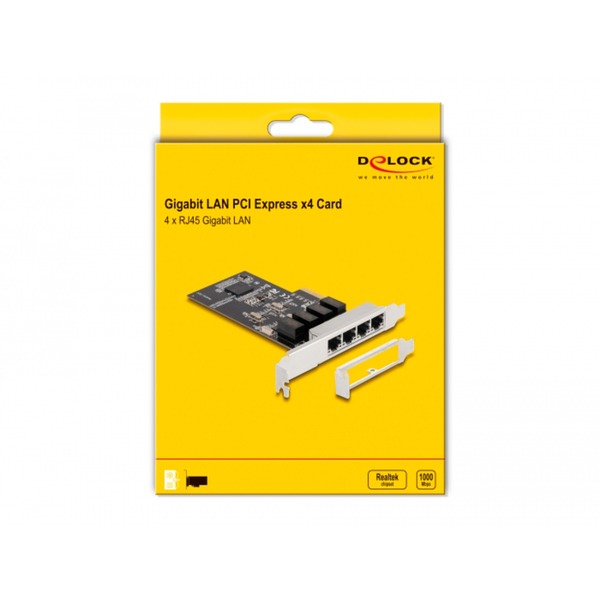 DeLOCK PCIe x4 auf 4 x RJ45 Gbit, LAN-Adapter - Image 5