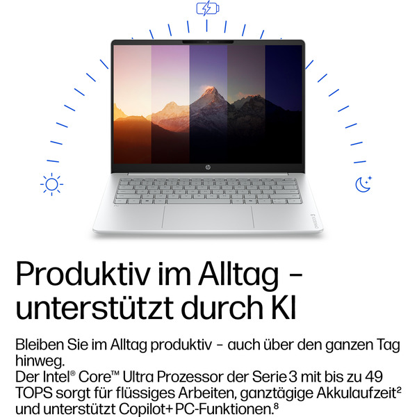 HP OmniBook 3 17-dg0050ngx, Notebook (silber, Intel® Core™ Ultra 5 225U, Intel® Graphics, 8 GB DDR5, 256 GB (256 GB SSD), Windows 11 Home) - Bild 11