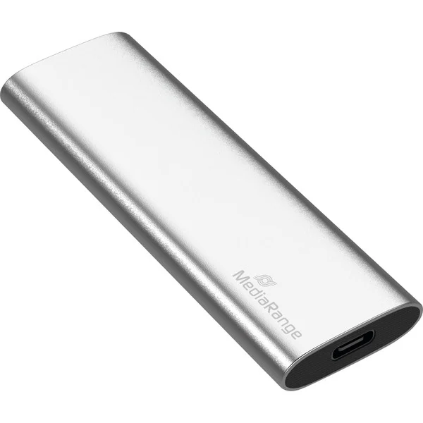 MediaRange 120 GB, Externe SSD (silber, USB-C 3.2 Gen 2 (10 Gbit/s))