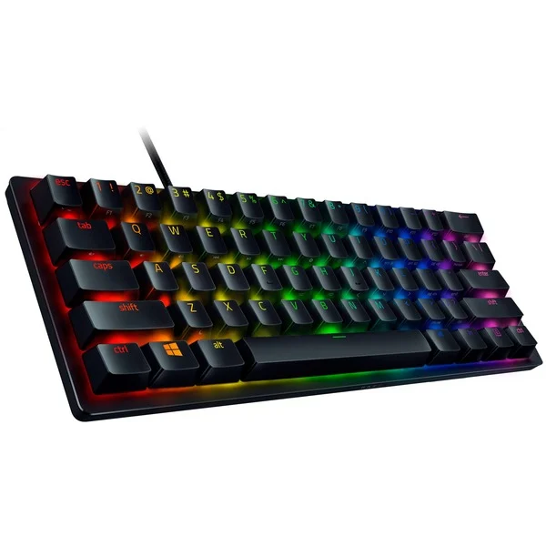 Razer Huntsman Mini, Gaming-Tastatur (schwarz, DE-Layout, Razer Clicky Optical (Purple))