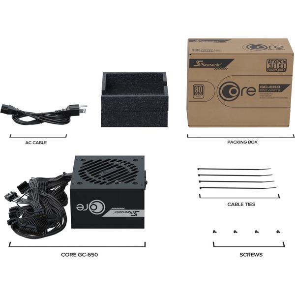 Seasonic CORE GC-650 ATX3.1, PC-Netzteil - Bild 6