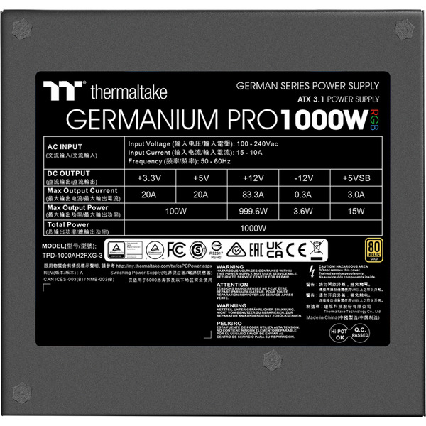 Thermaltake Germanium Pro RGB 1000W, PC-Netzteil - Bild 11