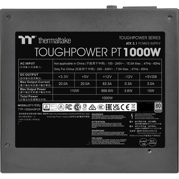 Thermaltake Toughpower PT 1000W, PC-Netzteil - Bild 8