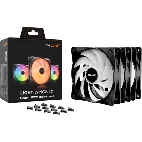 be quiet! Light Wings LX PWM high-speed 120 mm Triple Pack, Gehäuselüfter - Bild 5